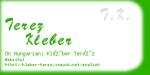 terez kleber business card